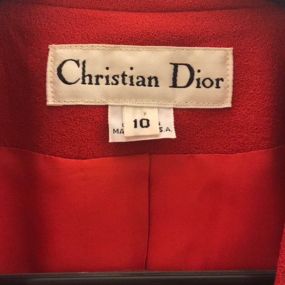 Christian Dior red wool blazer